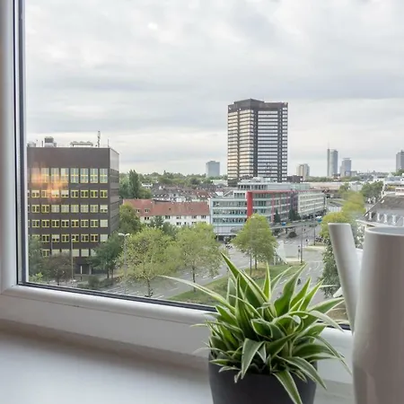 Business Mit Blick Auf Skyline Von